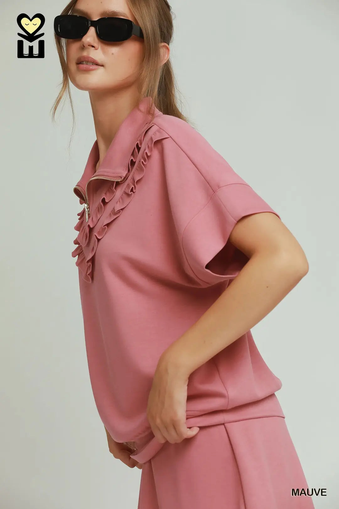 Umgee MOHMe Mauve LuxeKnit Ruffle Mix & Match Collection