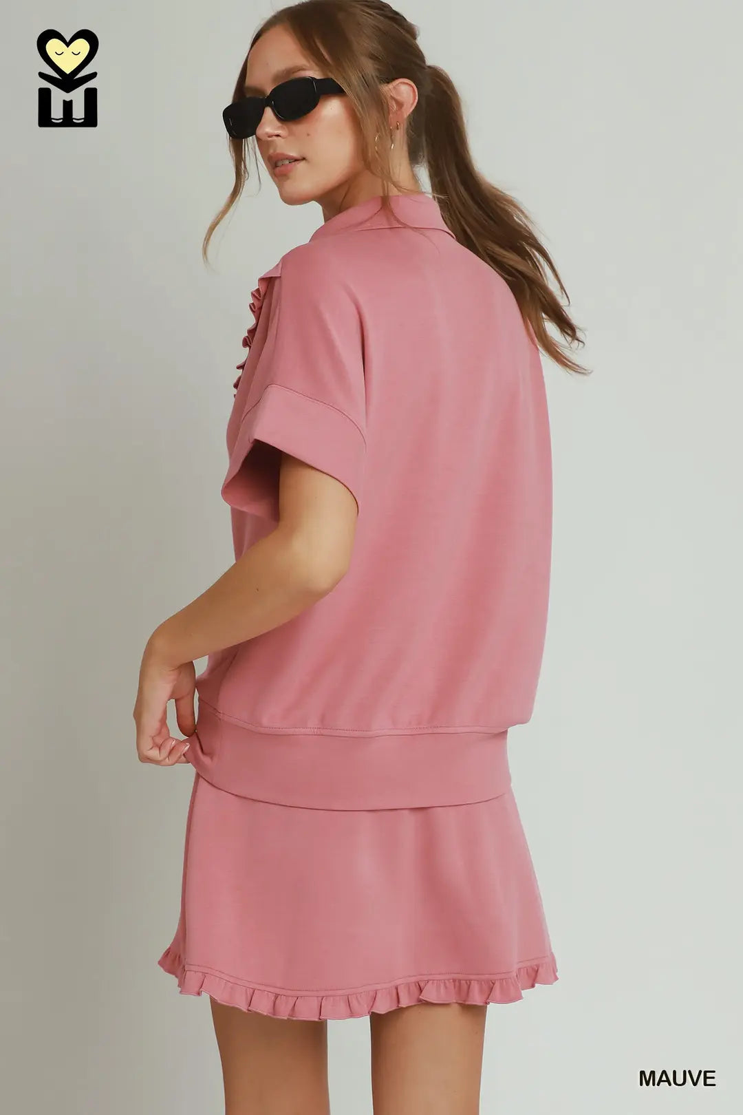 Umgee MOHMe Mauve LuxeKnit Ruffle Mix & Match Collection