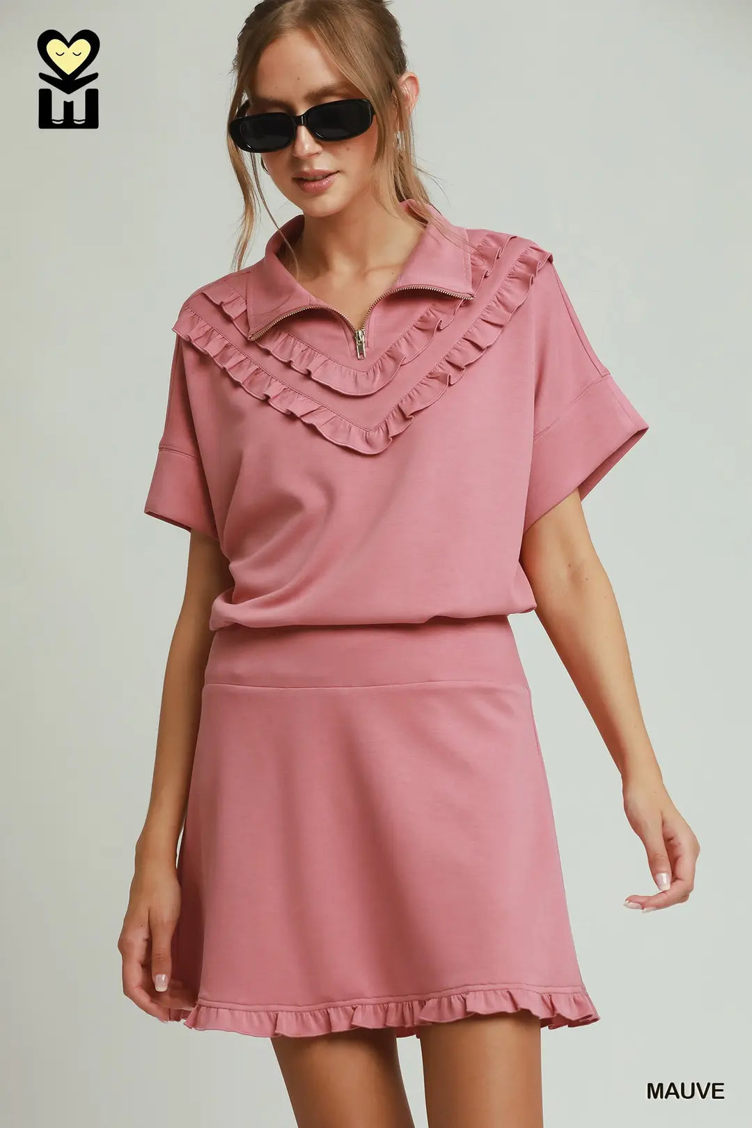 Umgee MOHMe Mauve LuxeKnit Ruffle Mix & Match Collection