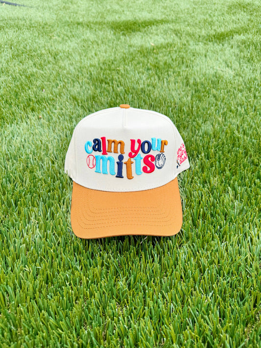 Calm Your Mitts Puff Stitch Trucker Hat