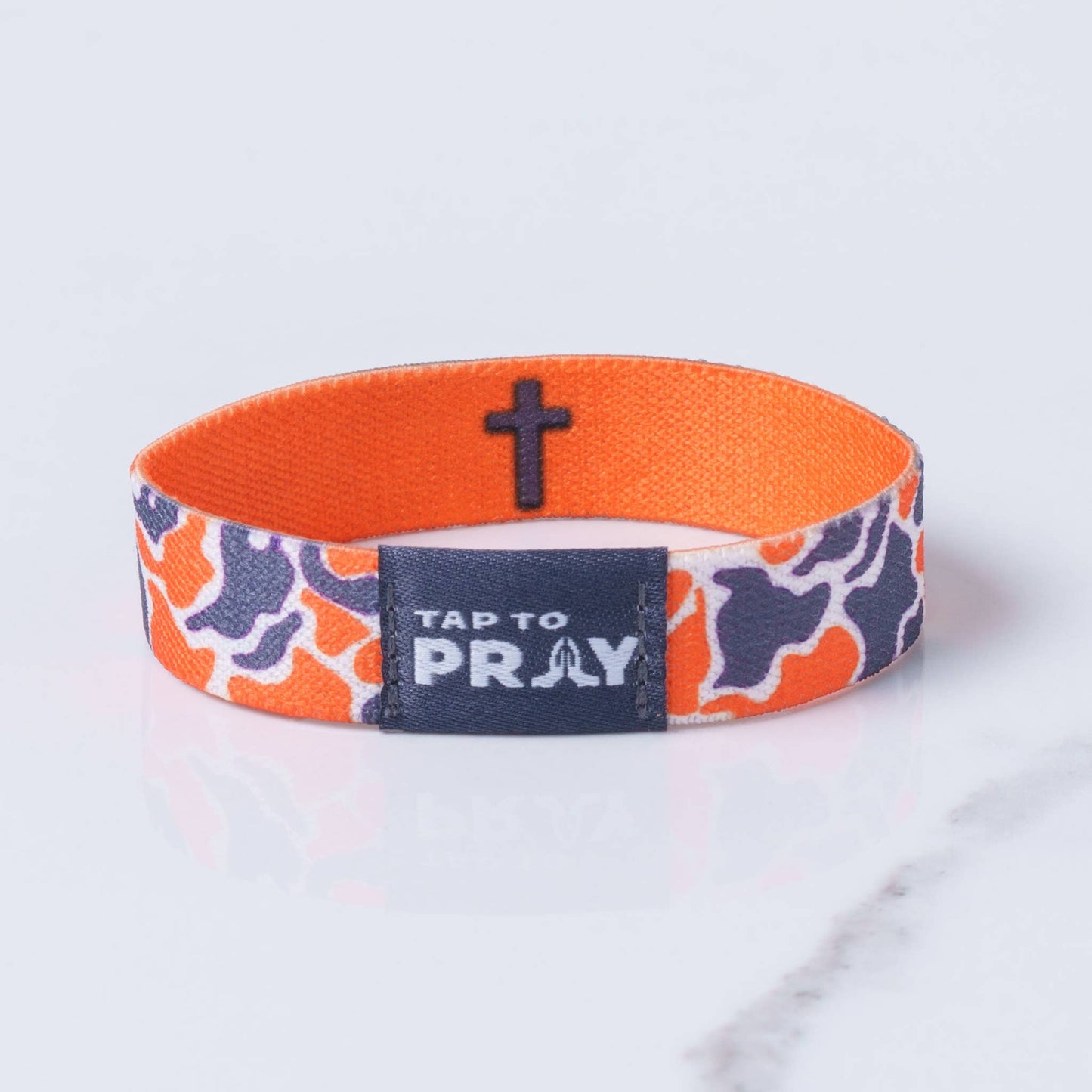 Versible Tap To Pray Wristbands - Team Camo - Orange & Grey