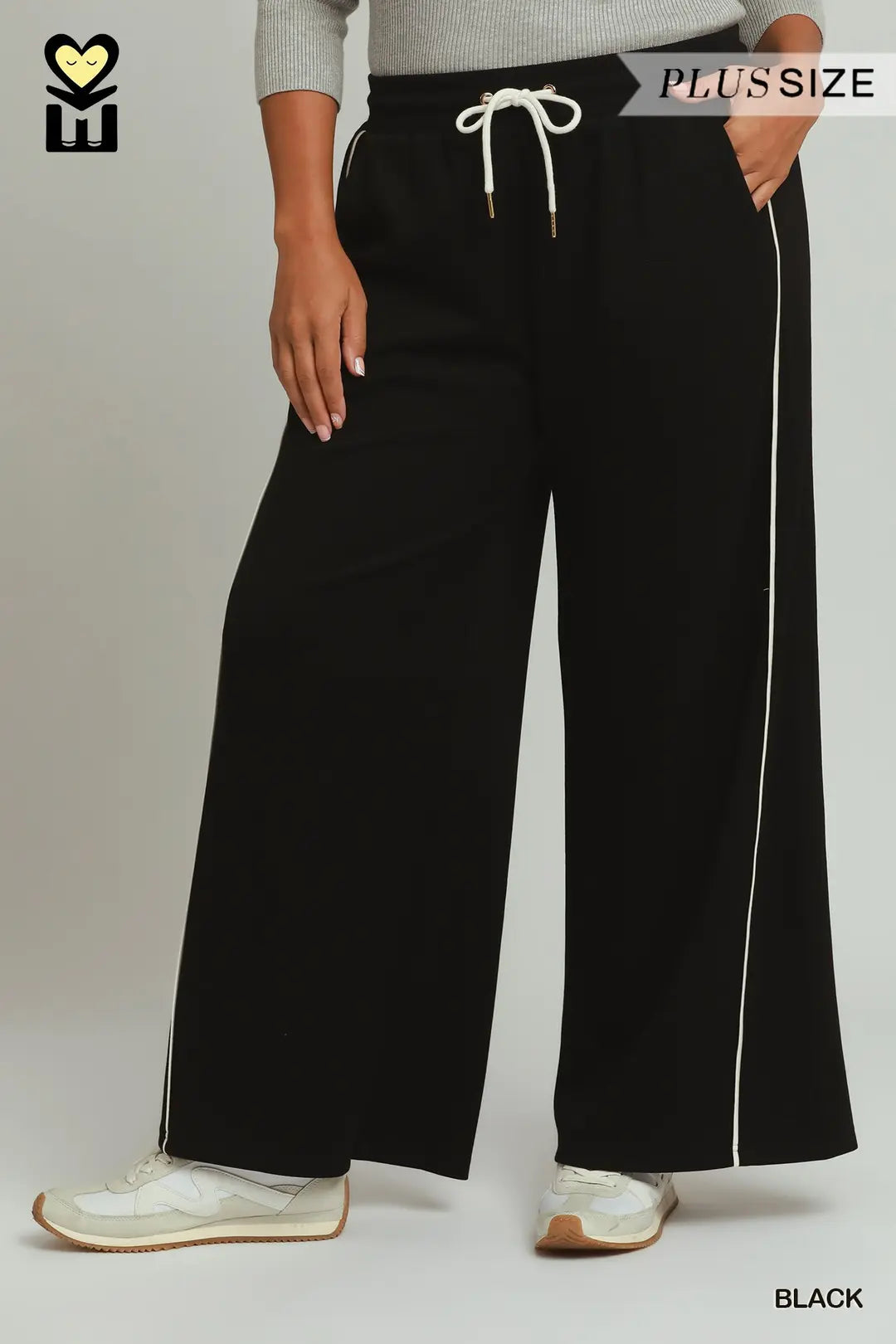 black luxeknit pants from umgee in plus size 