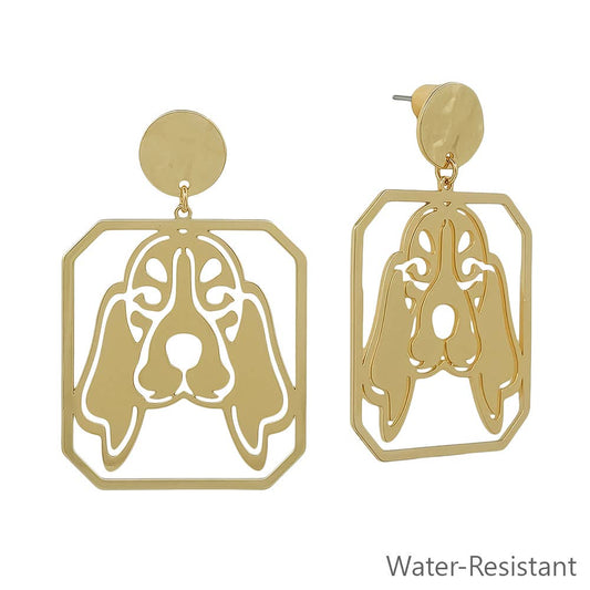 Tennessee Hound Dog Gold Game Day Earrings
