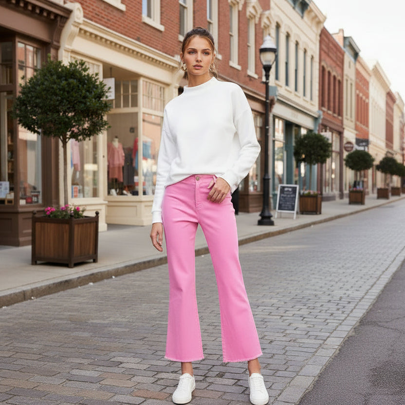 La Miel Stretchy High Waisted Flare Pants