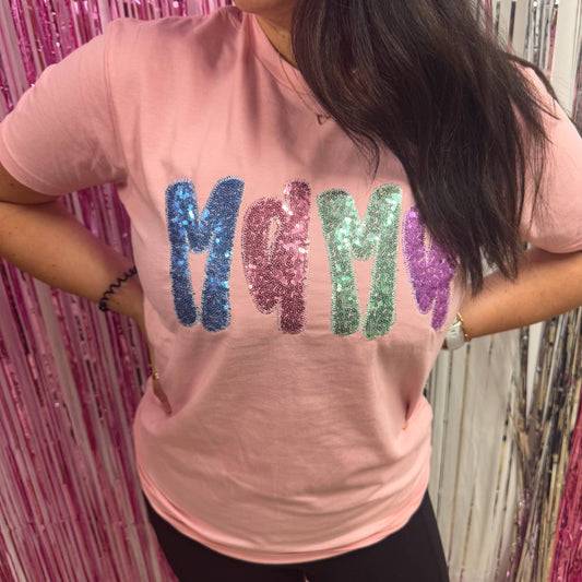 Mama Sequins Tee