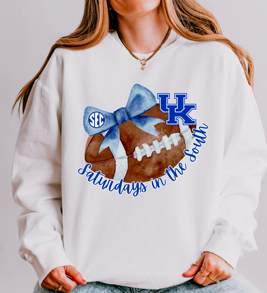 Kentucky Wildcats Football Coquette Bow Sweatshirt 