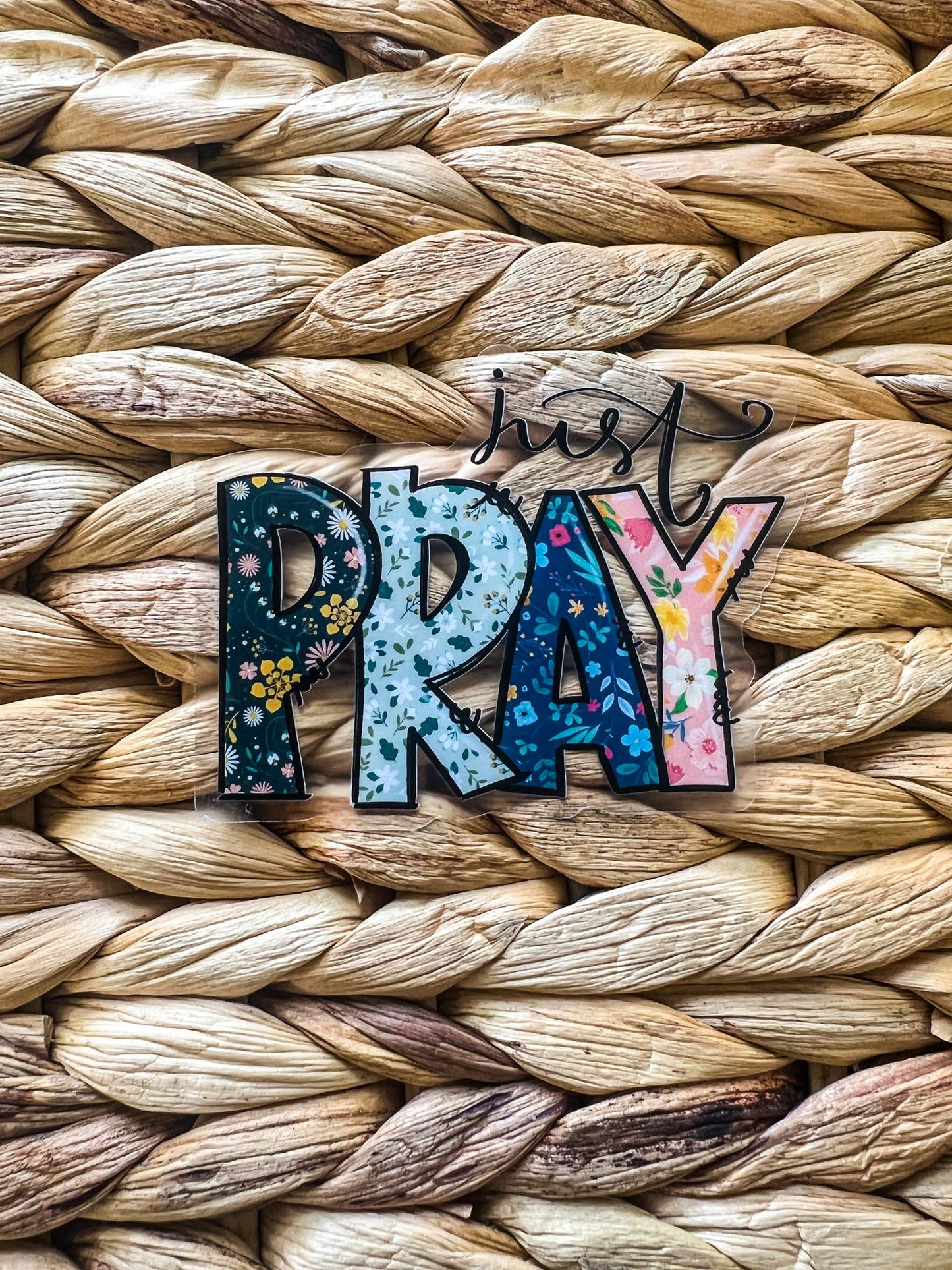 Just Pray Christian, Clear Vinyl , Sticker