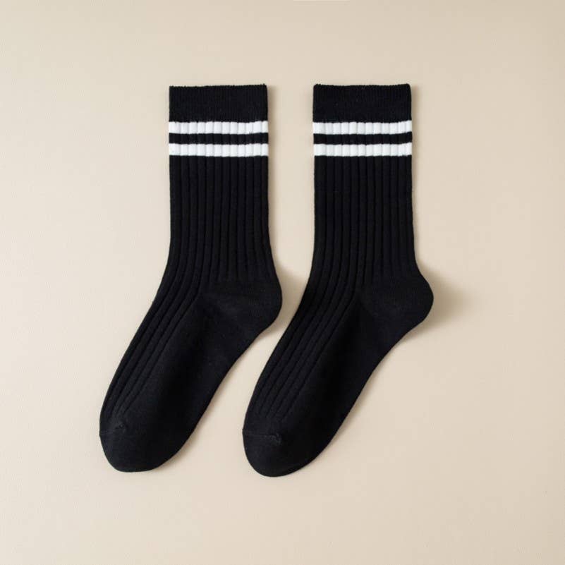 Women's Strip Half Crew Socks