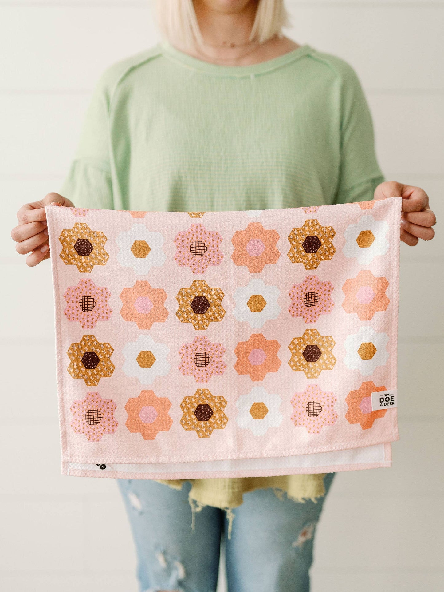 Flower Garden Kitchen Waffle Towel