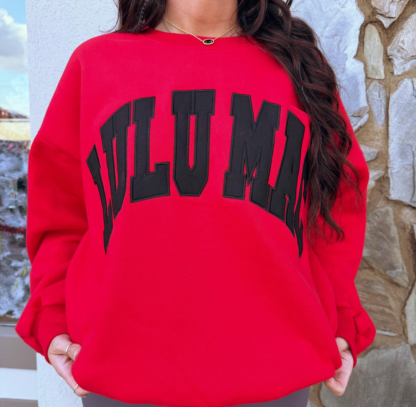 Red & Black Lulu Mac Sweatshirt