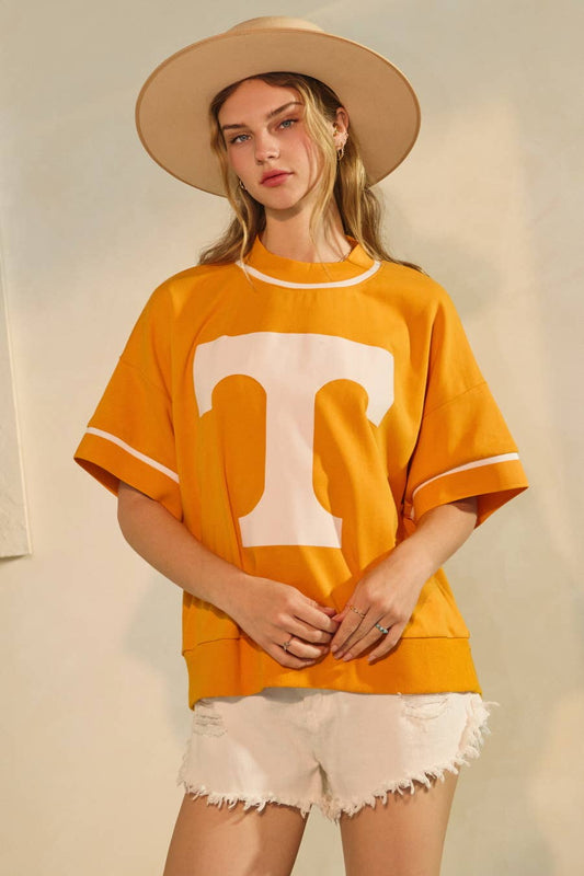 Oversized Tennessee Game Day Short-Sleeve Sweatshirt