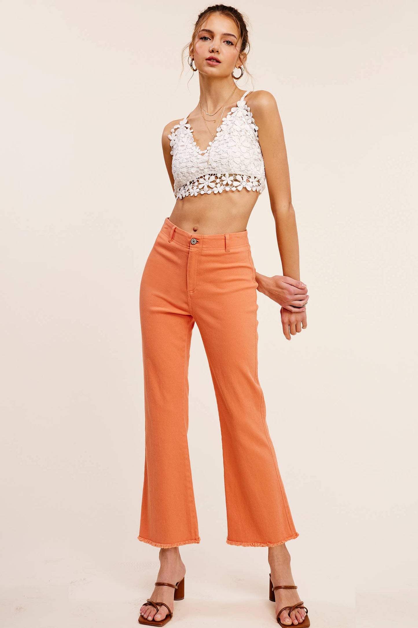 Stretchy High Waisted Flare Pants