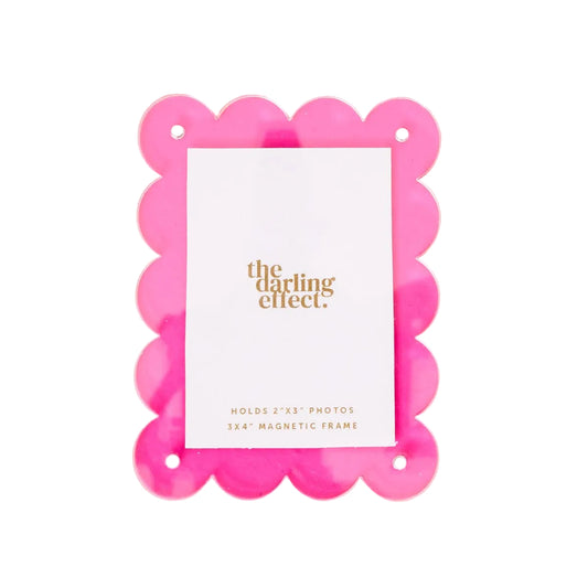 Darling Effect Mini Acrylic Picture Frame Magnet In Hot Pink