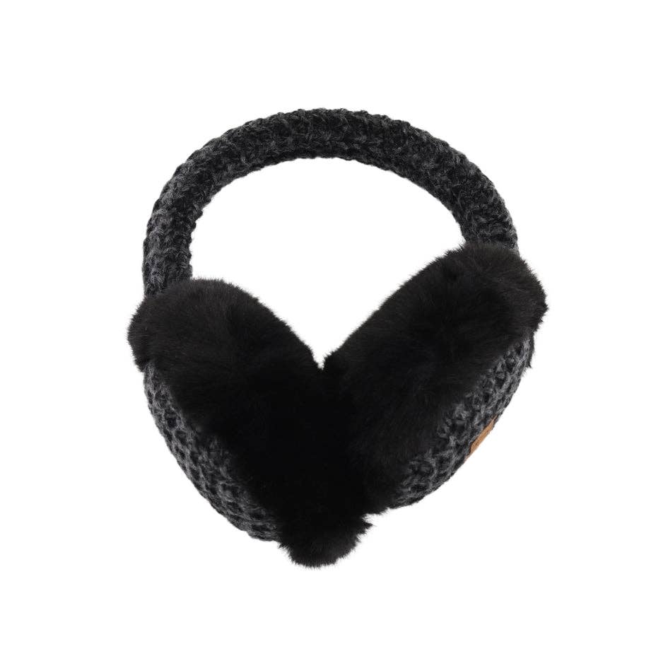 Heather Knitted Faux Fur C.C Earmuff