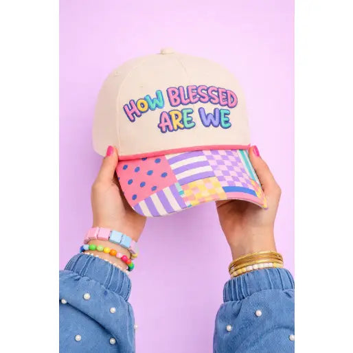 Grace + Emma How Blessed Are We Patchwork Hat