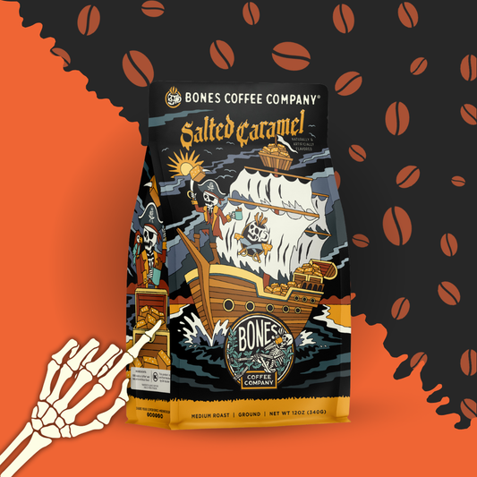 Bones Salted Caramel Flavored Ground 12oz Coffee