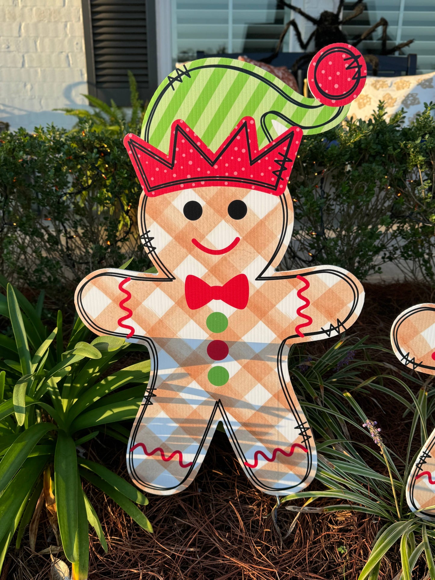 Gingerbread Green Hat Yard Sign