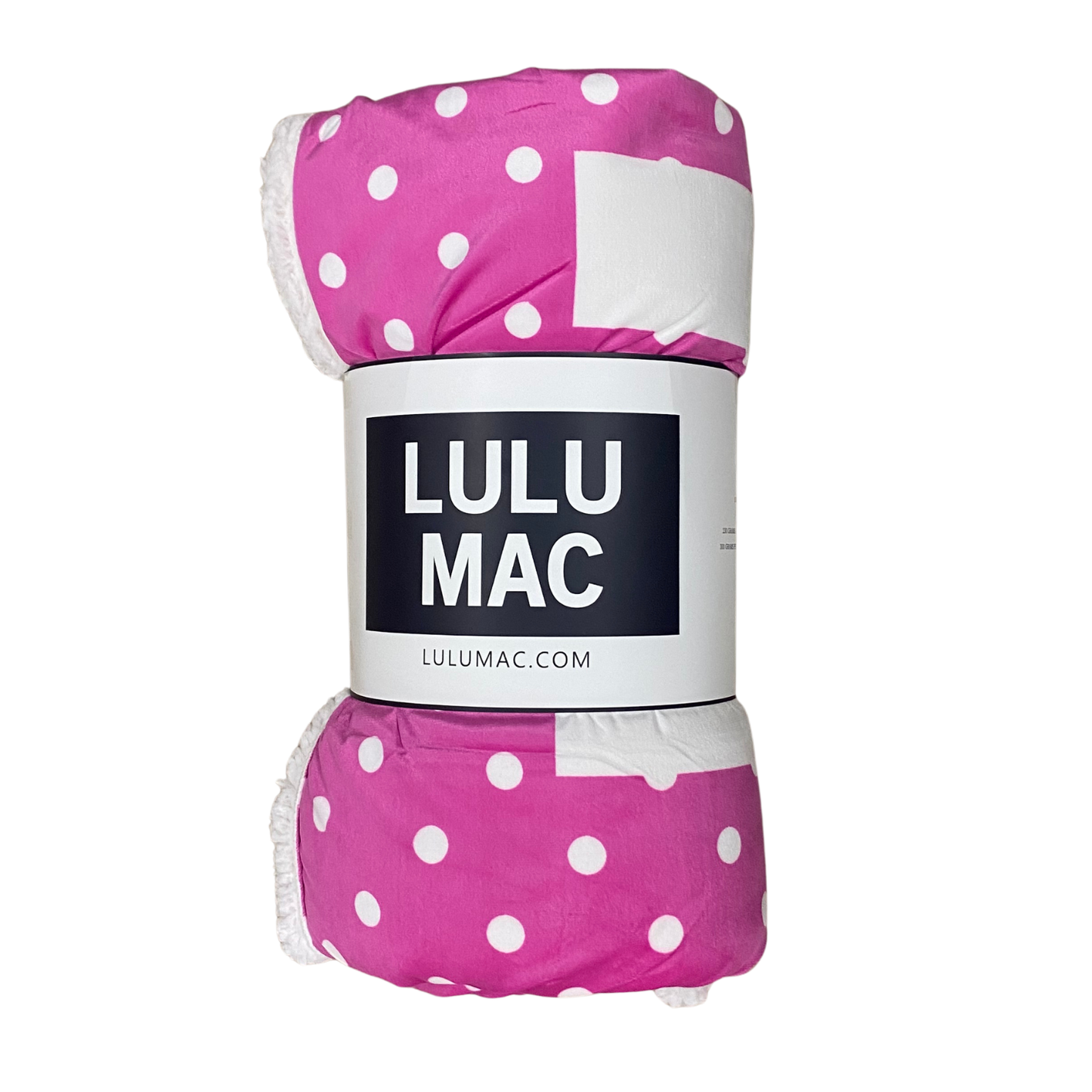 Lulu Mac Polka Dot Throw Blanket – Cozy Sherpa Blanket