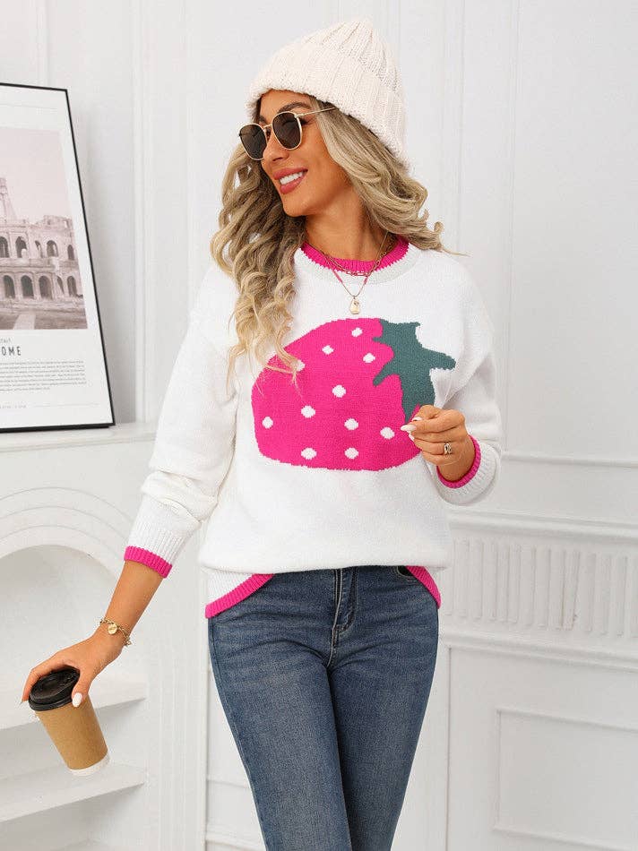 Strawberry Graphic Sweater