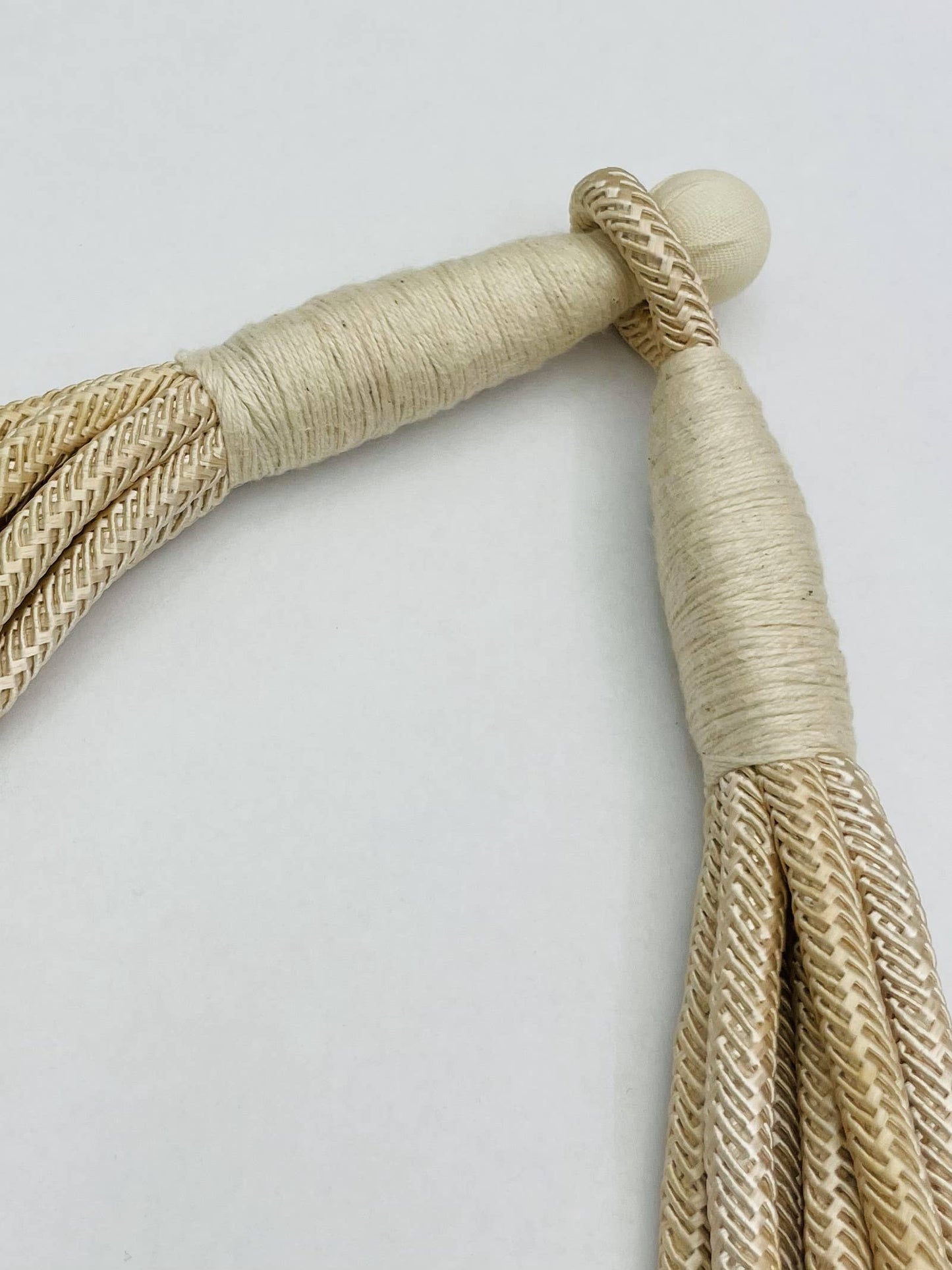 Slub 8-Strand Necklace in Ecru