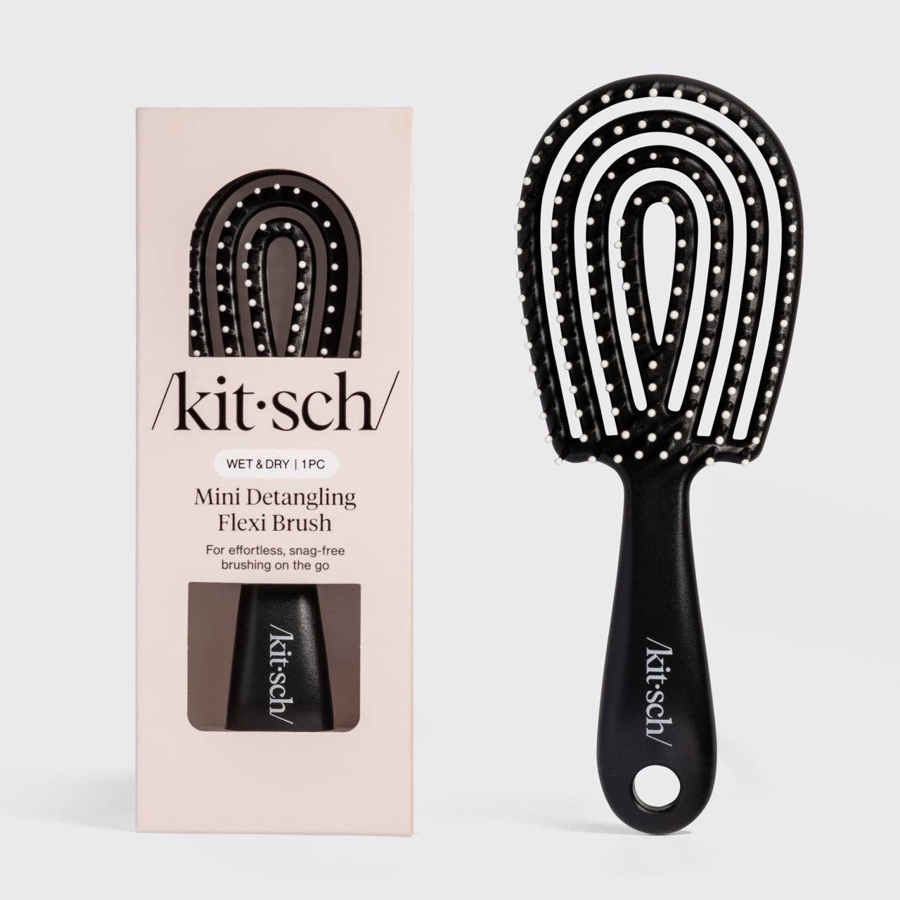 Kitsch Mini Black Detangling Flexi Brush
