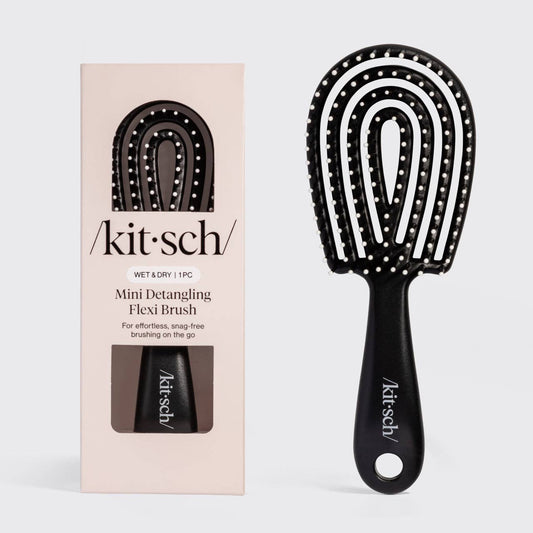 Kitsch Mini Black Detangling Flexi Brush