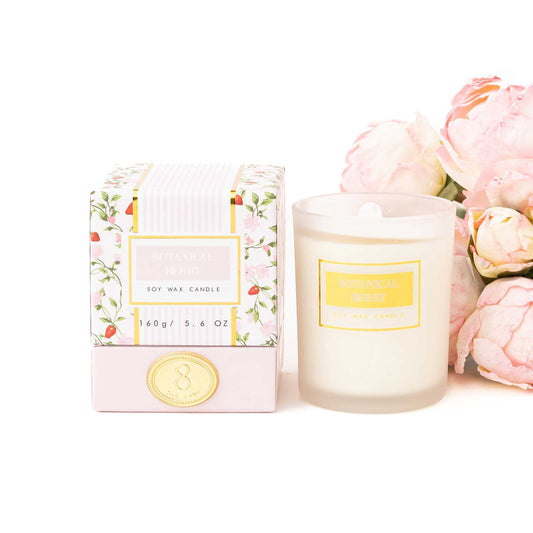 8 Oak Lane Botanical Berry Soy Candle – 5.6 oz Floral Berry Scented Candle