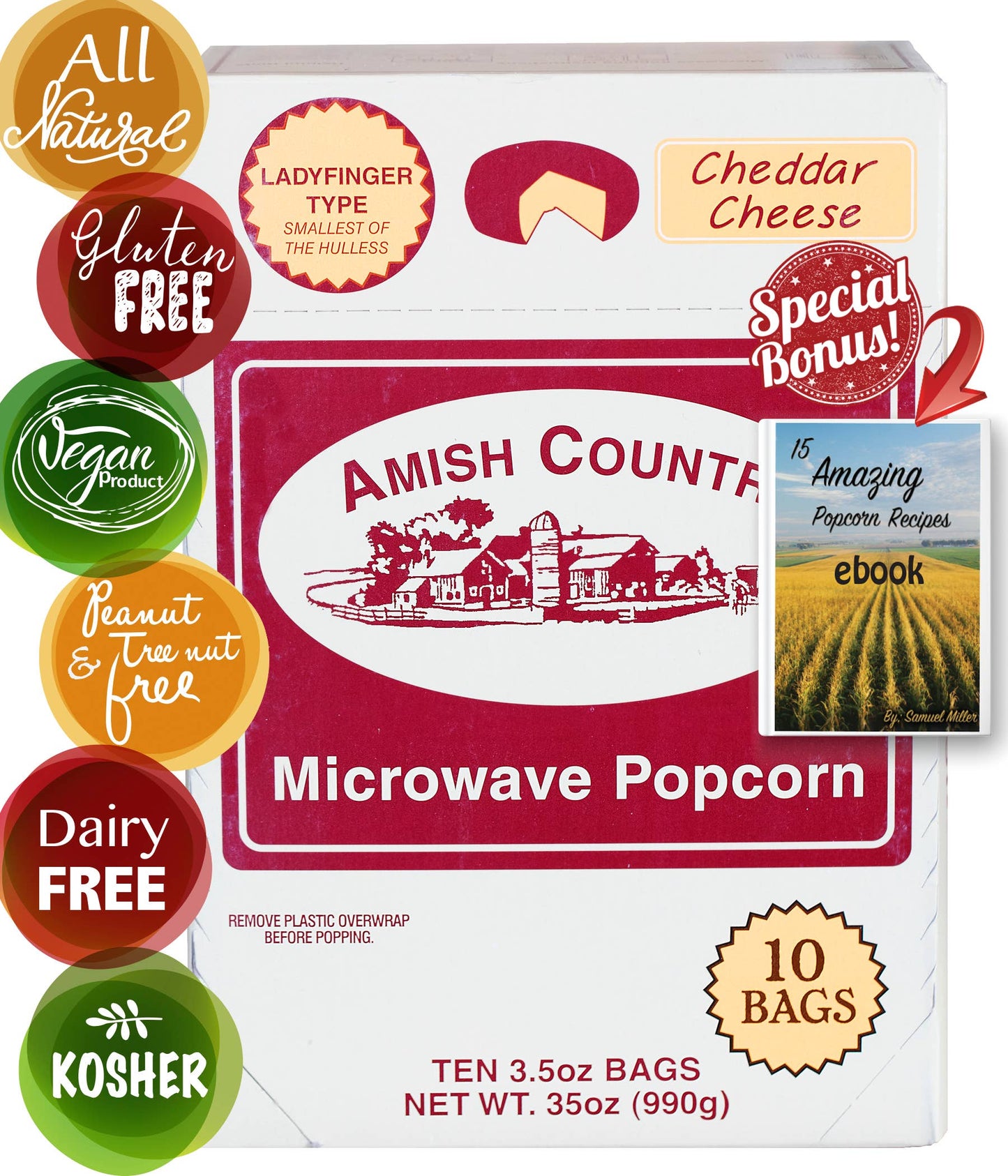 10pk Microwave Cheddar Popcorn