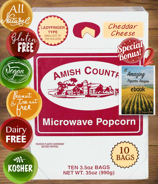 Amish Country Microwave Cheddar Popcorn Single Servings