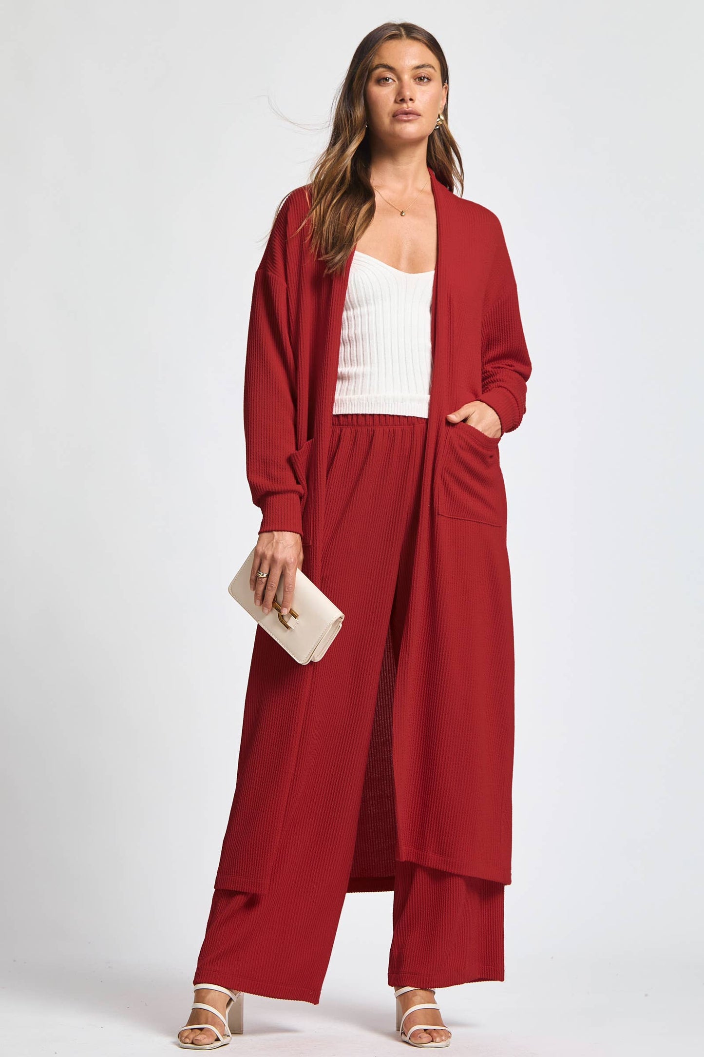 Dear Scarlett Longline Cardigan + Relaxed Pants Set