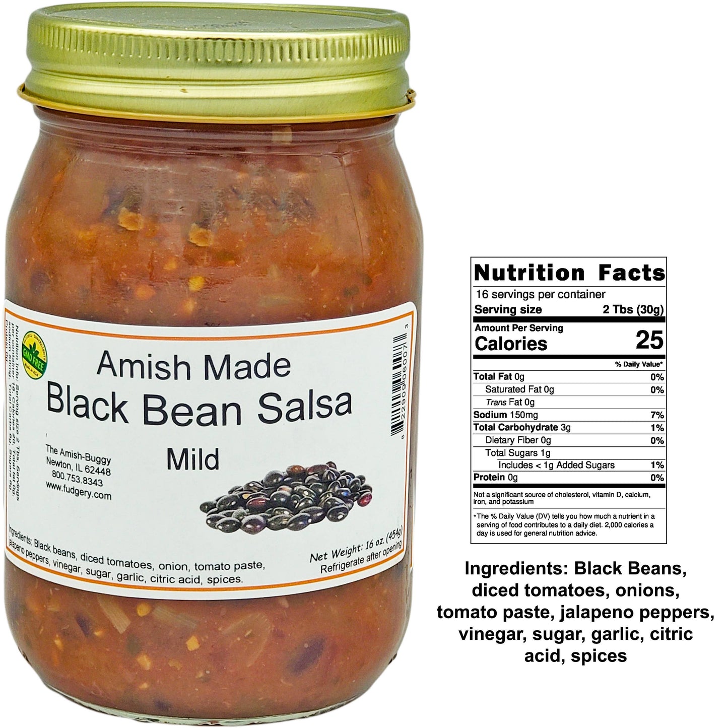 Amish Fresh Made Salsa 16 oz. Jar