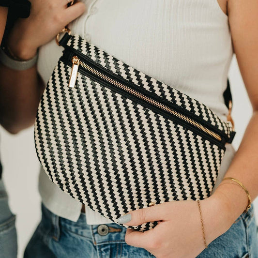 Pretty Simple Diagonal Woven Westlyn Bum Bag Crossbody