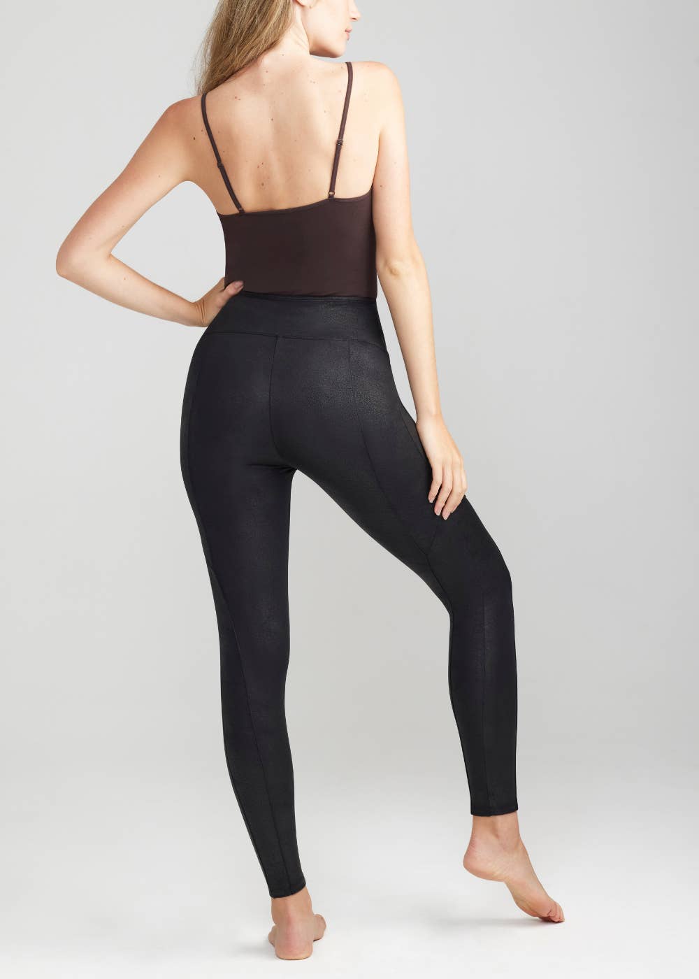 Yummie Stretch and Shine Faux Leather Shaping Legging