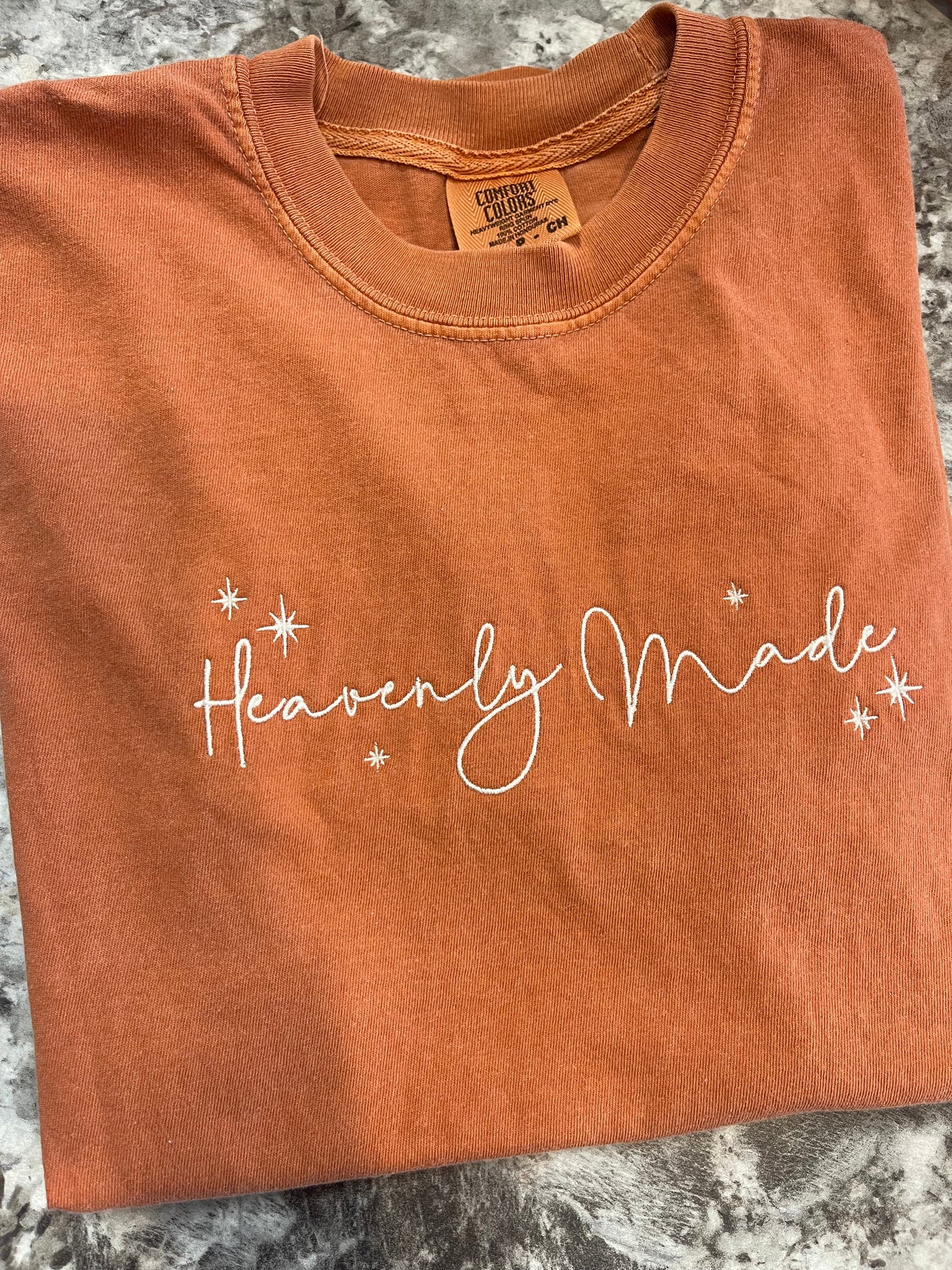 Embroidered Heavenly Made Summer Tee