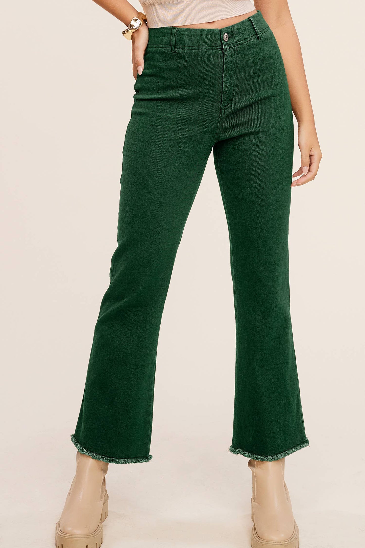 Stretchy High Waisted Flare Pants