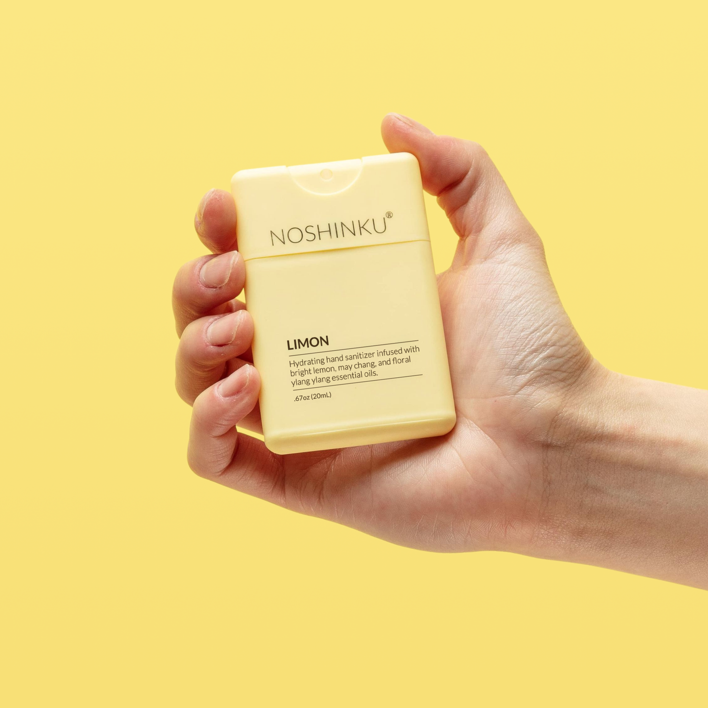 Noshinku Lemon Ylang-Ylang Pocket Hand Sanitizer – Refillable Moisturizing Sanitizer