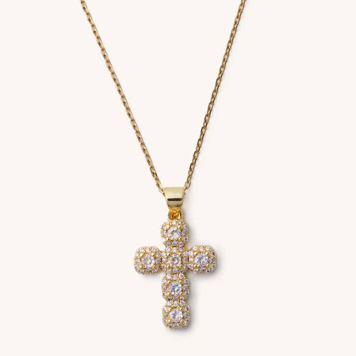 Nikki Smith Designs Gold CZ Cross Necklace