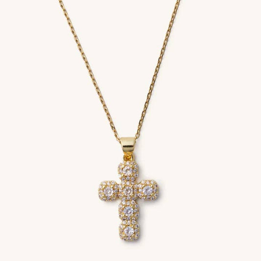 Nikki Smith Designs Gold CZ Cross Necklace