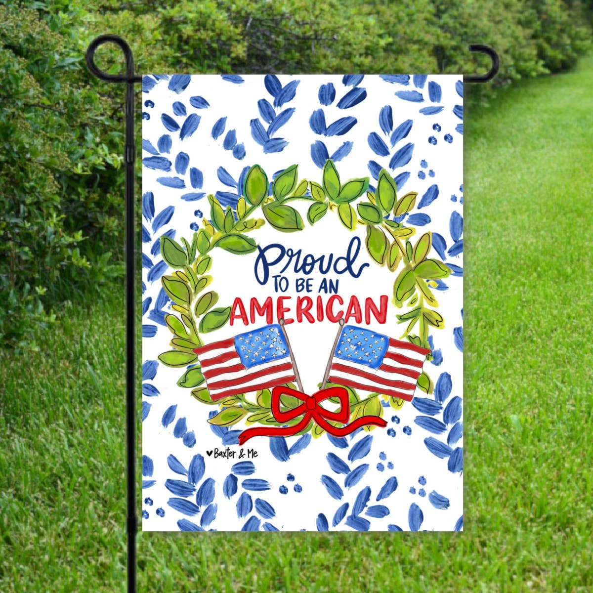 Proud to Be an American Garden Flag