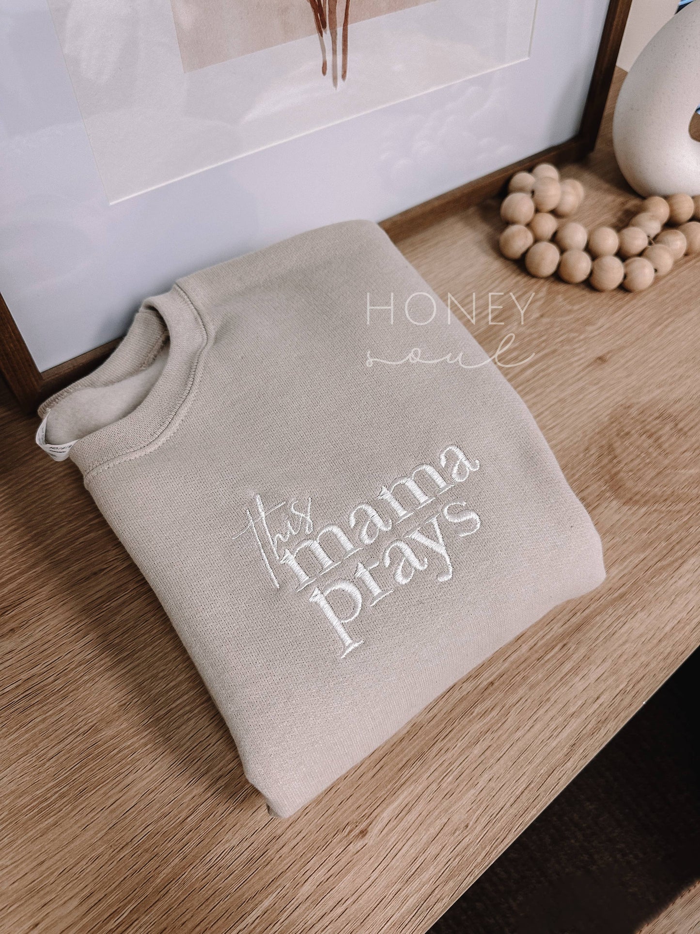 This Mama Prays Embroidered Sweatshirt