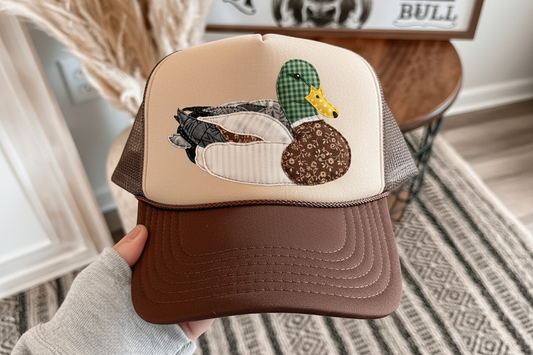 Granny's Faux Patchwork Mallard Hat