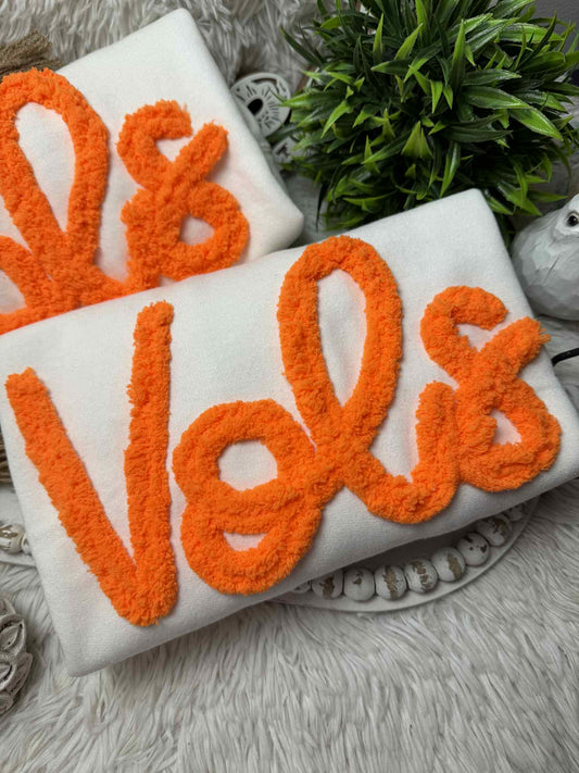Chenille Vols Script Sweatshirt