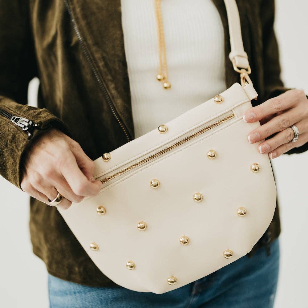 Pretty Simple Westlyn Studded Vegan Leather Belt Bag