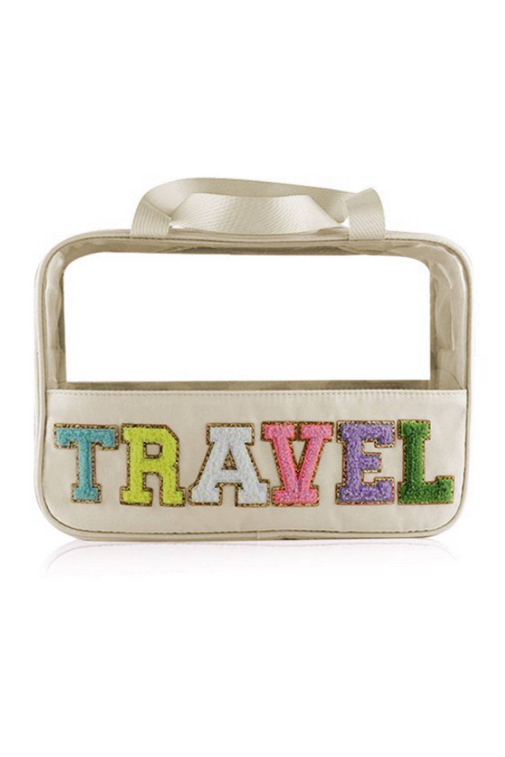 Travel Chenille Letter Makeup Bag