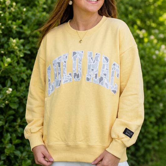 Lulu Mac Butter Camo Logo Sweatshirt