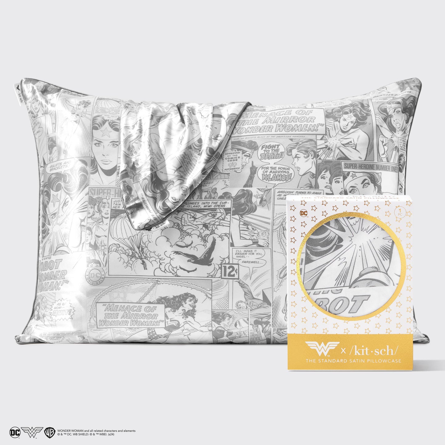 Wonder Woman x kitsch Satin Pillowcase