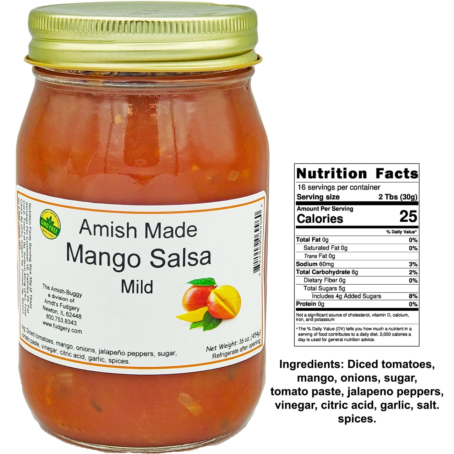 Amish Fresh Made Salsa 16 oz. Jar