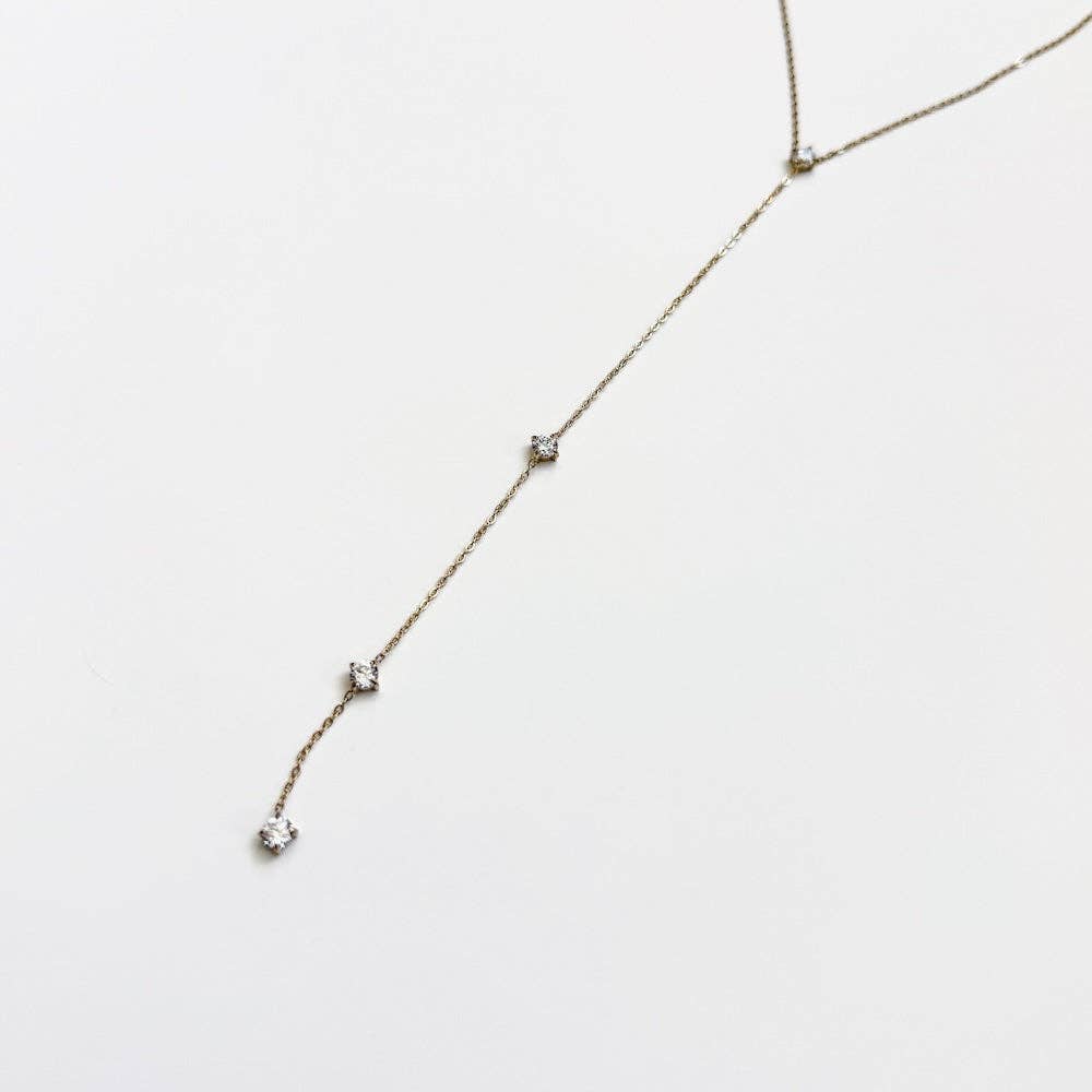 Gold Sparkle Y Waterproof Necklace