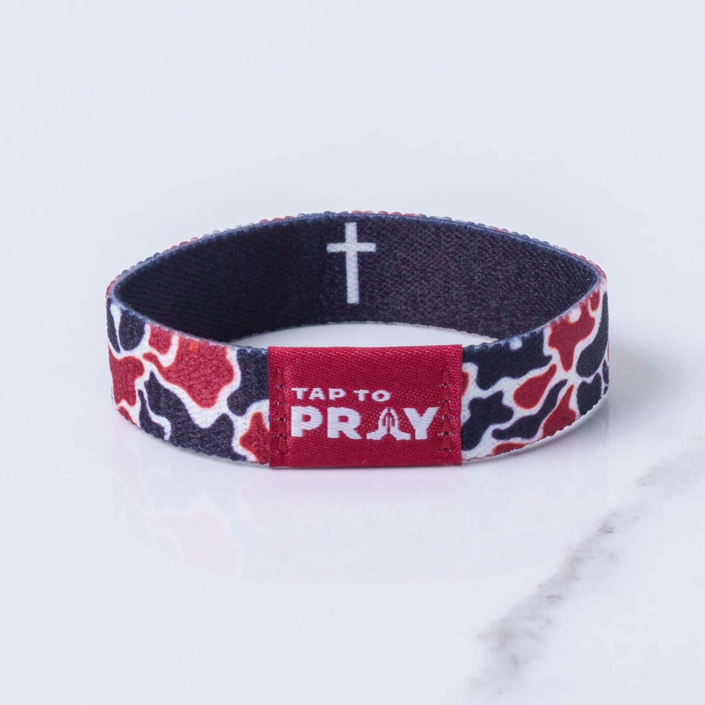 Versible Tap To Pray Wristbands - Team Camo - Maroon & Black