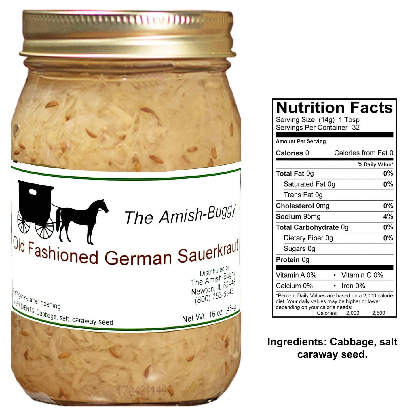 Amish Pickled Vegetables & Eggs 16 oz. Jar